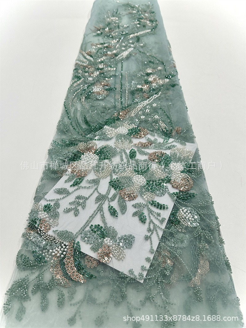 Vestido de boda europeo y americano Suzhou cheongsam ropa de moda tela de vestido comercio exterior transfronterizo al por mayor tela bordada image 8