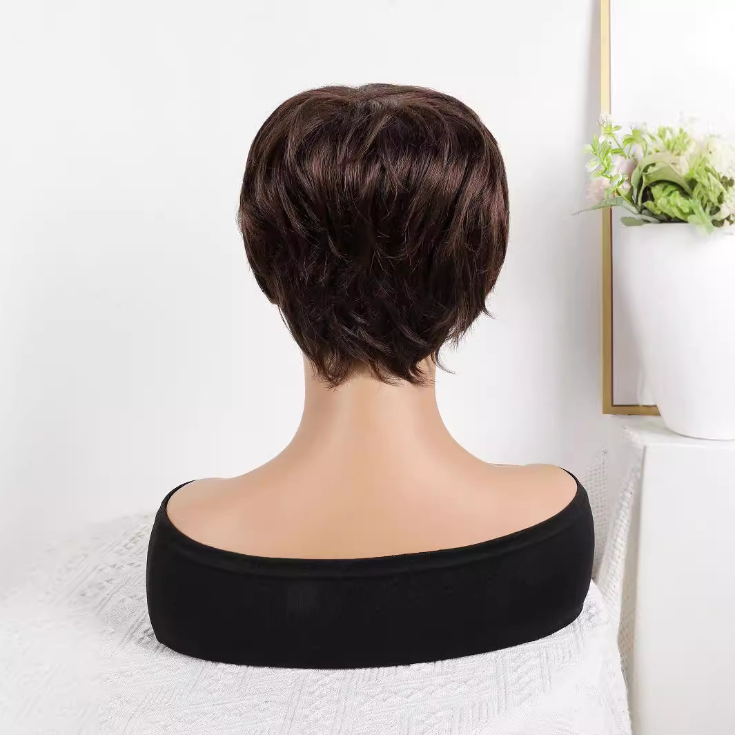 Fibra química al por mayor bob cabello pelucón mecánico pelucón cubierta de pelo