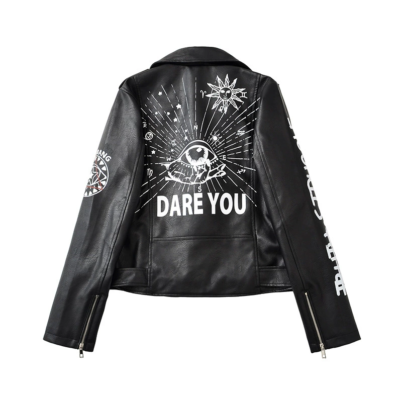 Spring polyurethane jacket with zipper, 2025 years, new collection, 3D