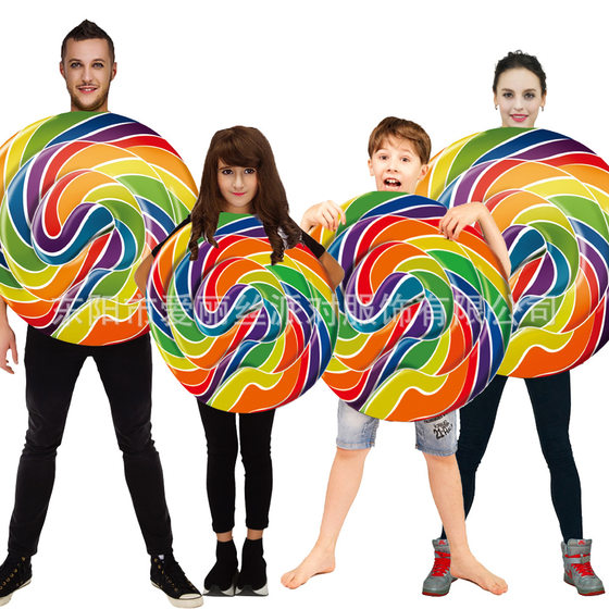 Popsicle Family Party Costume Candy Parent Costume Funny Lollipop Carnival Cosplay COS