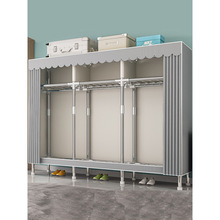 衣服柜子储衣柜宿舍衣柜收纳家用卧室出租屋简易布衣柜钢结构加厚