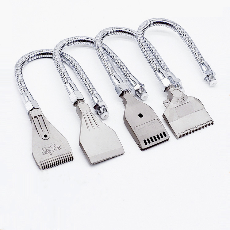 不锈钢吹风喷嘴金属软管加铝合金喷头可调万向吹气风刀鸭嘴扁嘴