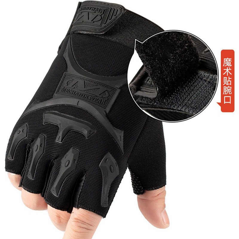 Battlefield half-finger gloves for men, slip-resistant, wear-resistant, breathable, cycling protective, fitness outdoor training Amazon gloves wholesale