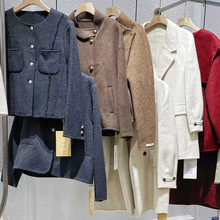 25冬款SBS双面羊绒呢大衣手工缝制外套大版型女装库存尾货供应链
