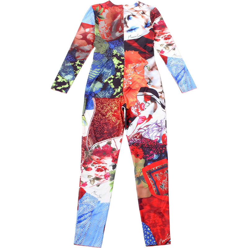 Women's Jumpsuits 3d Digital Print Long Sleeve Autumn Streetwear_voghion.com