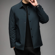 轻奢高端棉服夹克男2024秋冬中年防寒保暖棉衣外套翻领爸爸装上衣