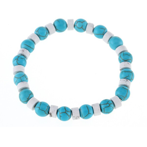 retro turquoise ethnic beaded bracelet pearl handmade