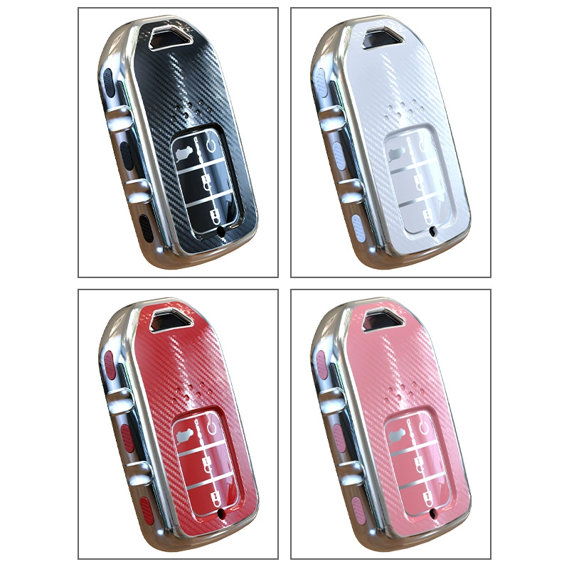 Ключ-обложка (Honda) для XRV, CR‑V (10-е поколение), Civic, Accord, Crown — рисунок из углеродного волокна, 2/3/4 кнопки