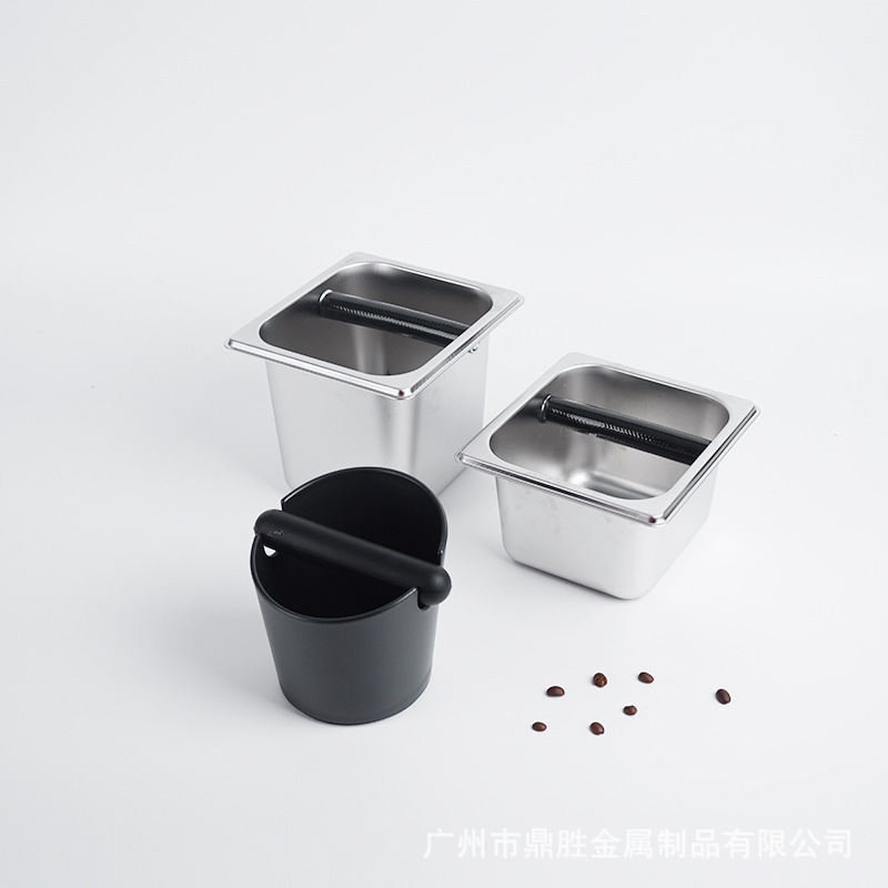 Cross-Border Large-Capacity Coffee Grounds Bucket Stainless Steel Accessories Commercial Milk Tea Shop Cafe Grounds Box