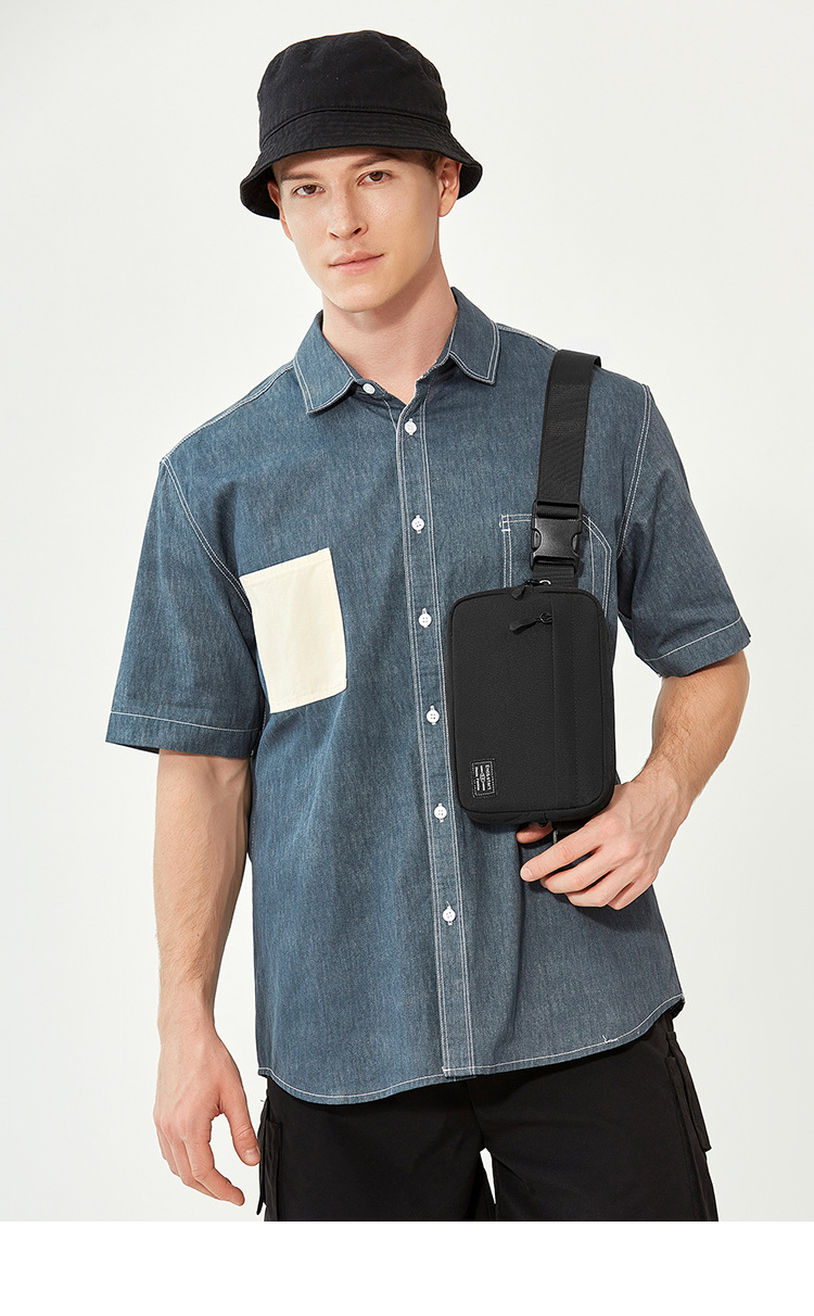 Umhängetasche für Herren, Neuankömmling, Top-Qualität, wasserdichte Brust-/Reise-Umhängetasche aus Oxford-Stoff, lässige kleine Tasche_voghion.com