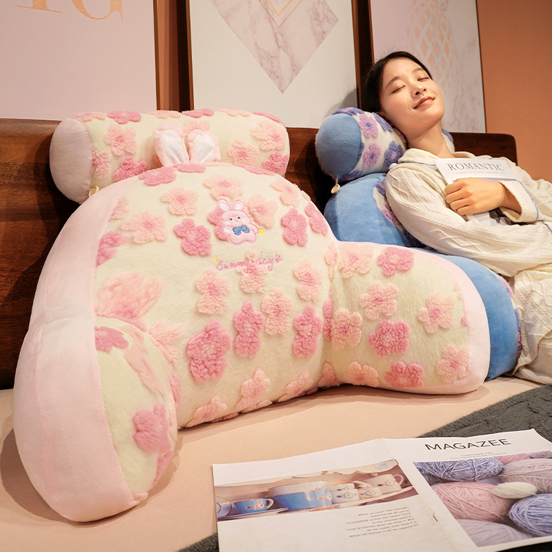 Bedside Cushion Soft Bag Waist Protection Large Backrest Cushion Sofa Pillow Pregnant Women's Bed by Student Dormitory Bed Reading Pillow
