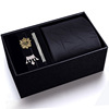Men's gift box, classic suit, tie, brooch, set, 8cm