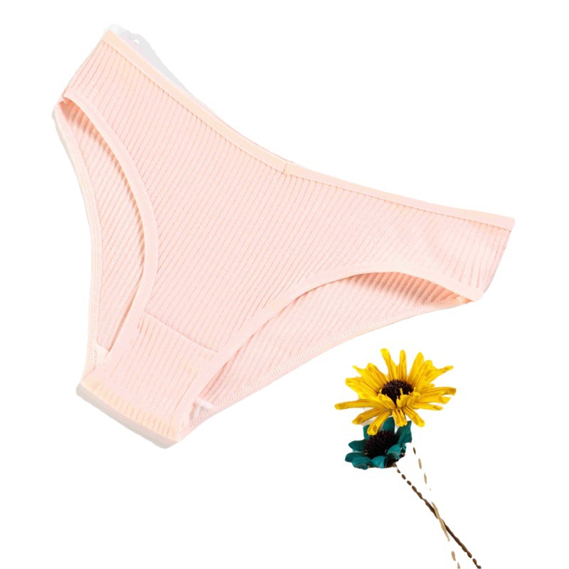 Nuevo hilo ropa interior de mujer ropa interior de algodón puro triángulo en V elevación de la cadera de las mujeres transpirable medio más tamaño ropa interior de mujer ventas directas de fábrica