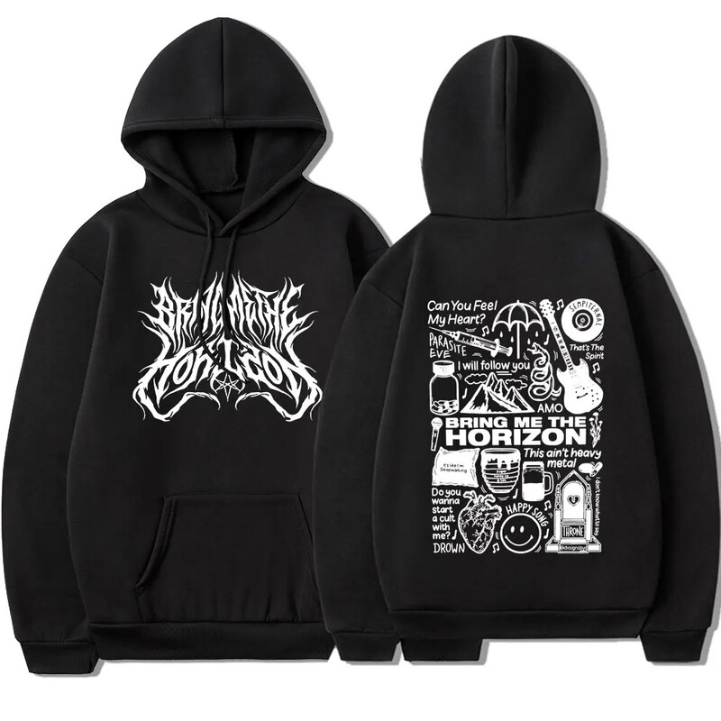Bmth Bring Me the Horizon Merchandise Hoodies Heavy Metal Rock Band Sweatshirts Men Women Clothing Casual