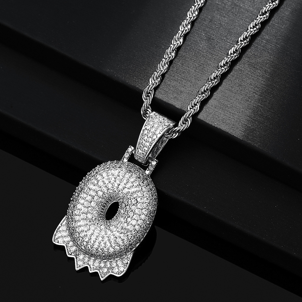 Cross-border hip hop burbuja colgante 26 letras nombre personalizado nicho accesorios de personalidad de zircon para hombres