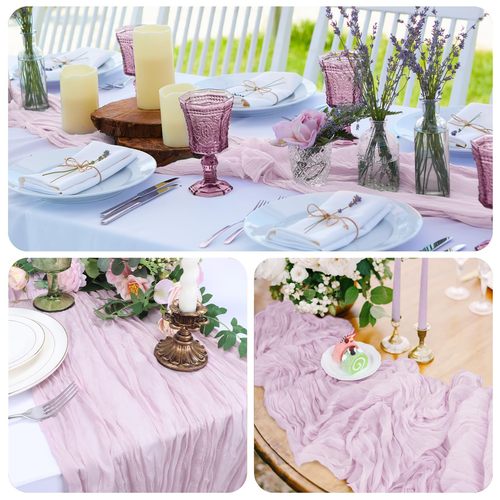 Cross-border Balinese wrinkled fabric table flag Bohemian style macrame tablecloth wedding party decoration pleated textile napkins