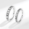 Couple Ring S925 Sterling Silver Ring adjust Ring Rome number Diamond Valentine's Day gift Bracelets