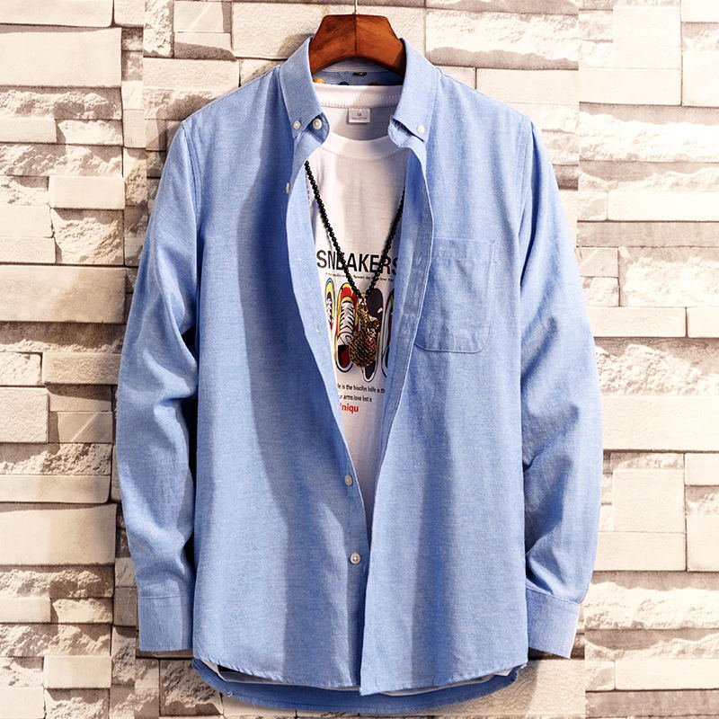 Korean version trendy handsome small lapel jacket lining clothes washed in spring autumn, Oxford spinning long sleeved_voghion.com