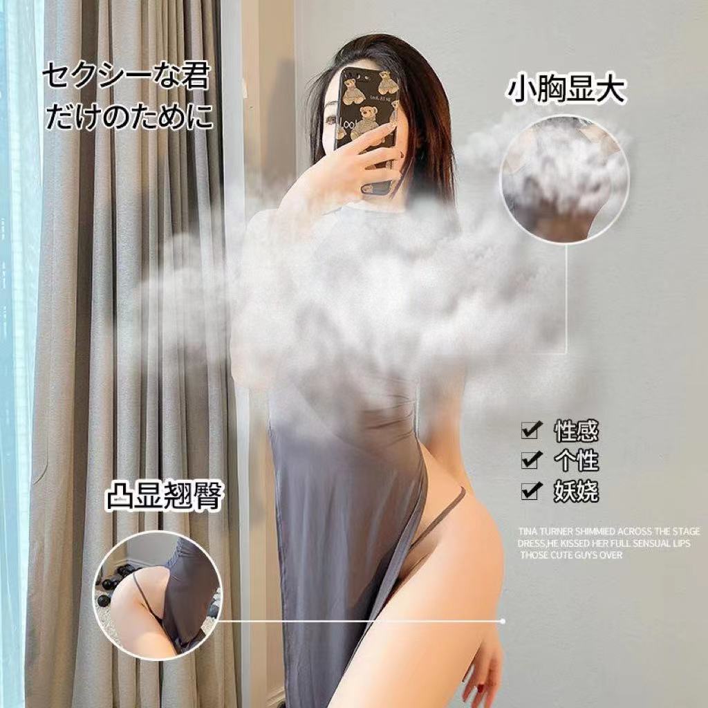 우아한 섹시 속옷, 섹시한 하이 슬릿 롱 스커트, 치파오 잠옷, 등이 없는 핫한 코스프레 유니폼 412