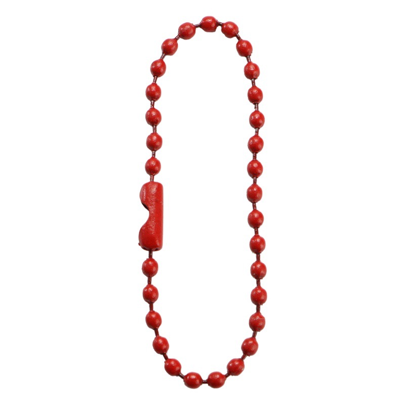 Cadena de cuentas de pintura en aerosol de color al por mayor de fábrica Cadena de etiqueta personalizada hebilla de muñeca Gu Ka Cadena de placa colgante cadena colgante DIY