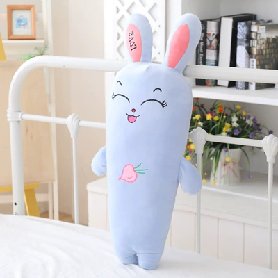 Rabbit Carrot Plush Toy: Oyuncaq yastıqlar - blue-carrot-rabbit-40cm