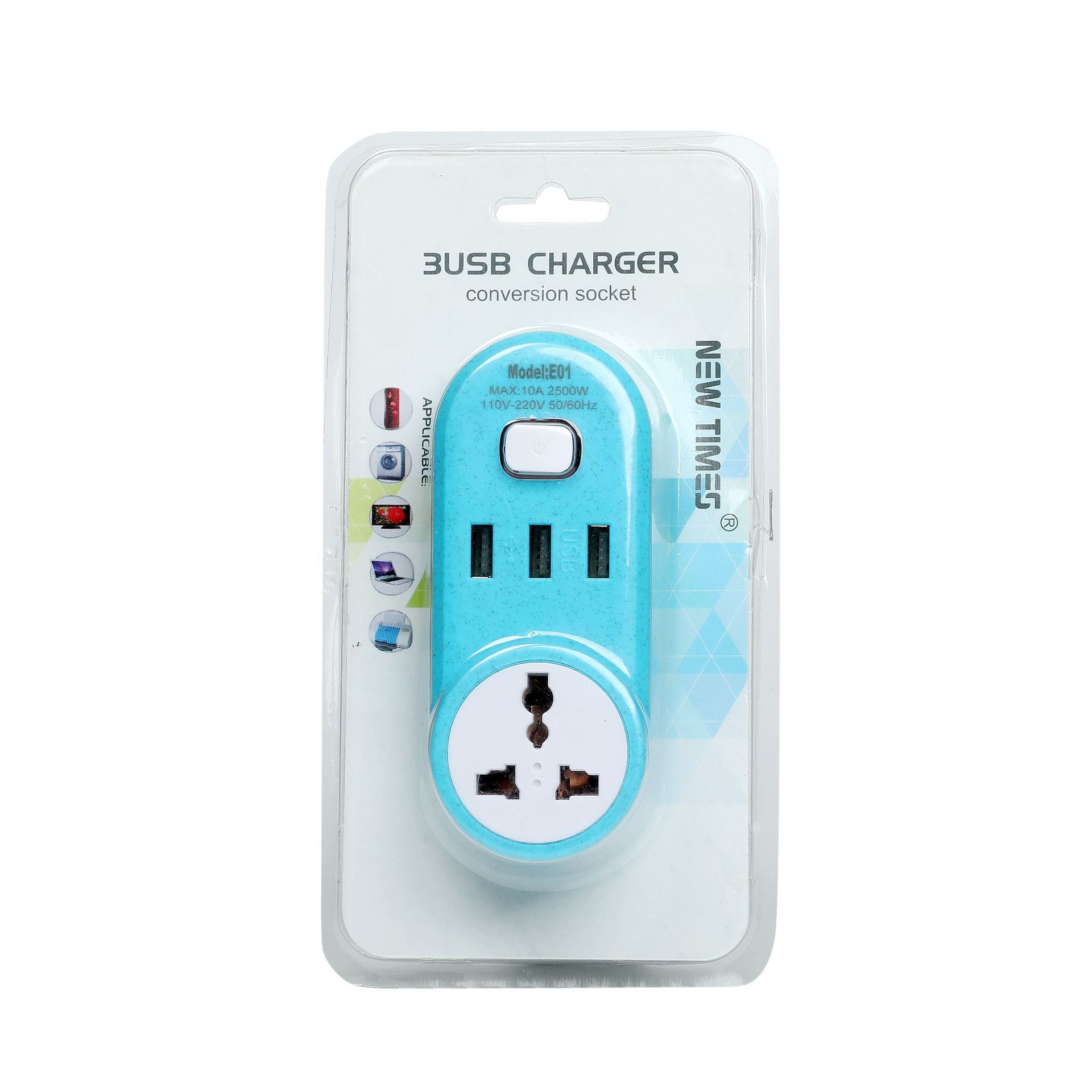 E01 # Carga de teléfono móvil de 3 puertos E02 # Uno a dos viajes enchufes múltiples enchufes enchufes disponibles en inglés enchufes de comercio exterior