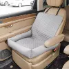 Car checkered pet mat light beige gray