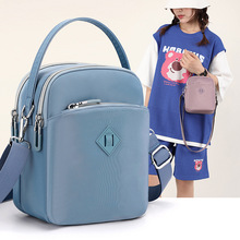 批发2022新款简约时尚牛津布多层小方包潮搭轻便单肩斜挎尼龙布包