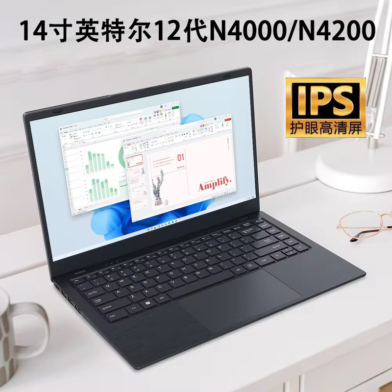 Cross-Border New Model 14inch N4000/J3455 Business Gray Office Student Ultra-Thin Laptop