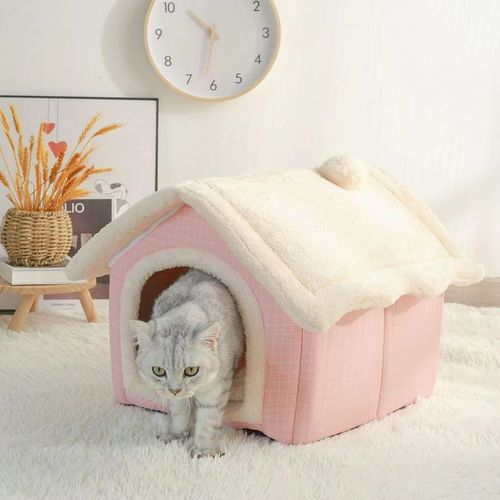 Cat House Dog House House Shape All Seasons Universal Small Dog Teddy Winter Warmth Dog Bed Washable Pet Supplies