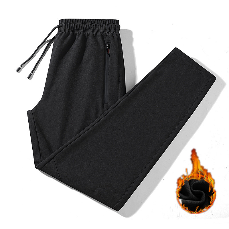 2024 pantalones gruesos de terciopelo para hombres pantalones deportivos casuales moda todo fósforo otoño e invierno pantalones deportivos delgados al por mayor