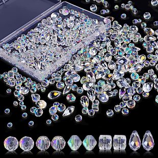 Crystal glass beads mixed crystal glass beads various crystal beads bulk glass beads for DIY