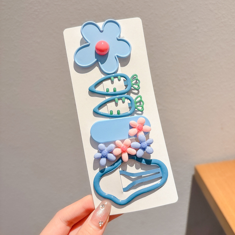 Pinza de pelo con flequillo de color dopamina, clip lateral, clip de pelo roto lateral, tocado de bebé para niños, clip de pico de pato, horquilla femenina