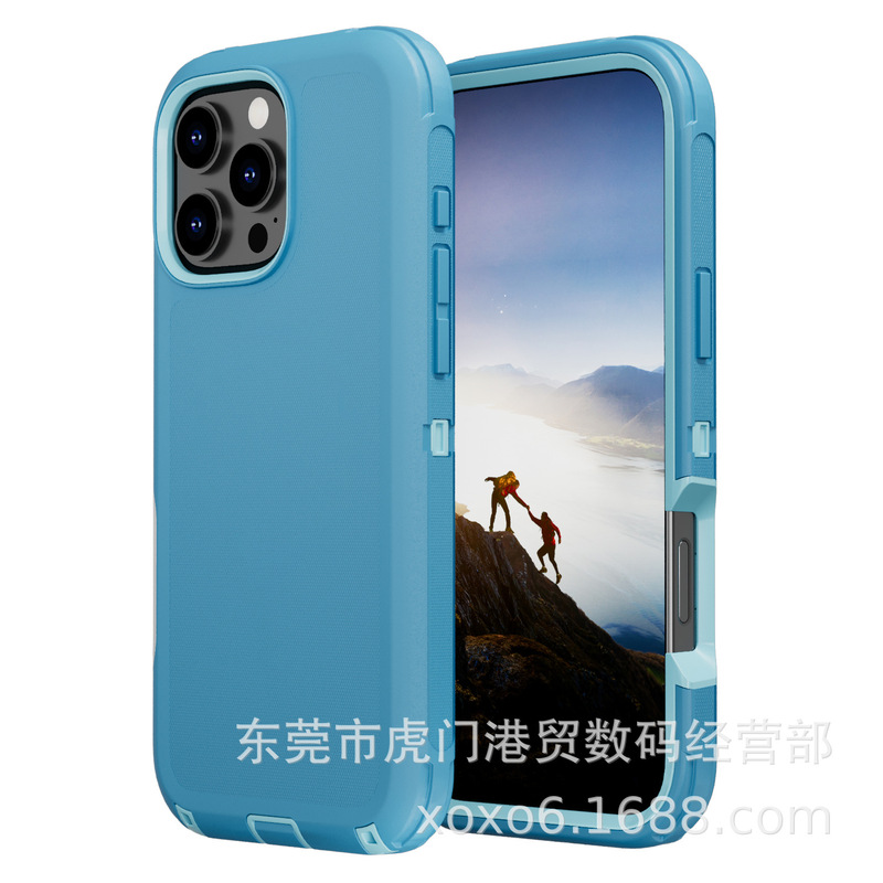 iPhone16 Pro Maxに適した新しい耐衝撃電話ケースApple 16 Proアーマーケース落下防止電話ケース|undefined