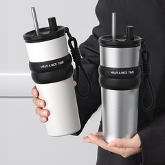 新型316ステンレス保温カップシンプルでファッション的な大容量氷覇カップ陶磁器内胆携帯車載カップ