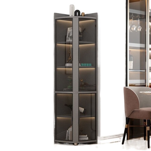 3x Light luxury corner cabinet, corner cabinet, triangular storage rack, living room sofa, corner cabinet, wine cabinet, bedroom storage