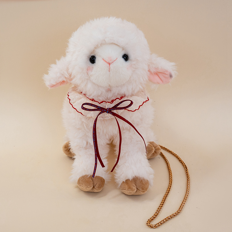 Bolso de Hombro de Peluche con Forma de Oveja de Poliéster para Niños