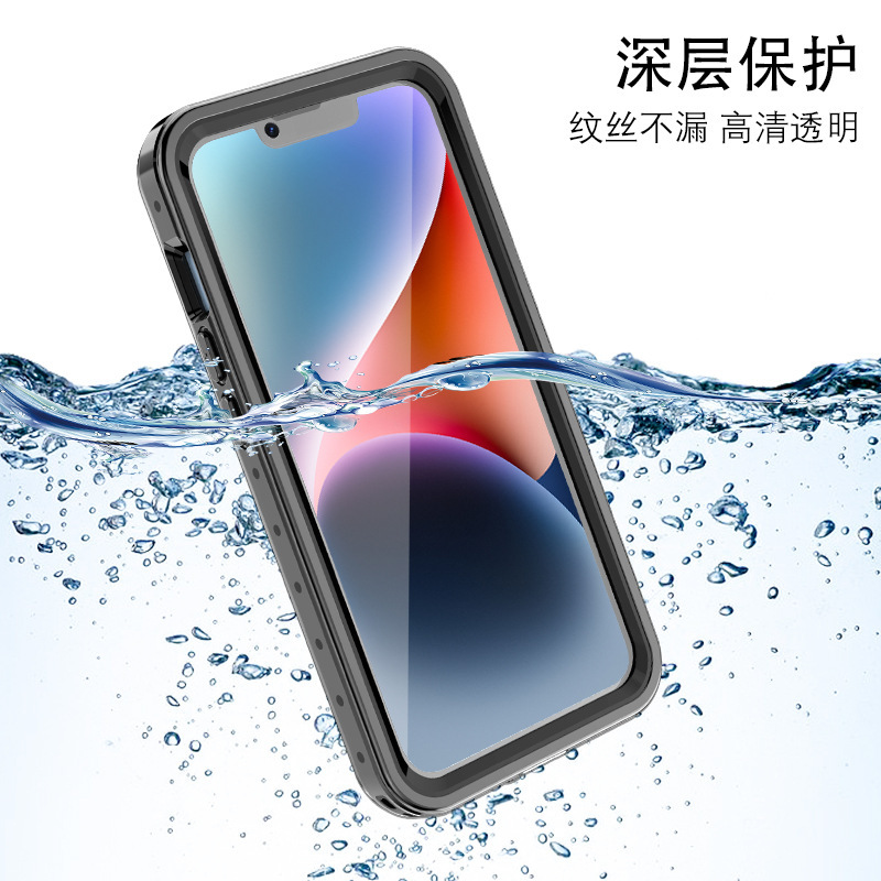 Waterproof Phone Case for Apple iPhone14promax Diving Case Transparent Protective Case Three-proof All-inclusive Drop-proof