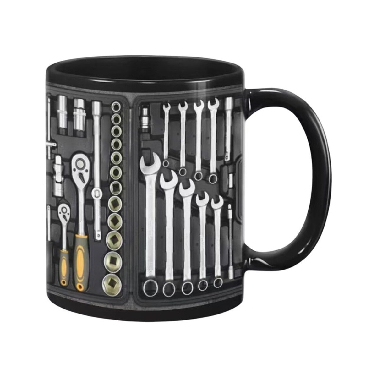 Nueva caja de herramientas de cerámica marca de café taza mecánico caja de herramientas conjunto regalo de cumpleaños para amigos