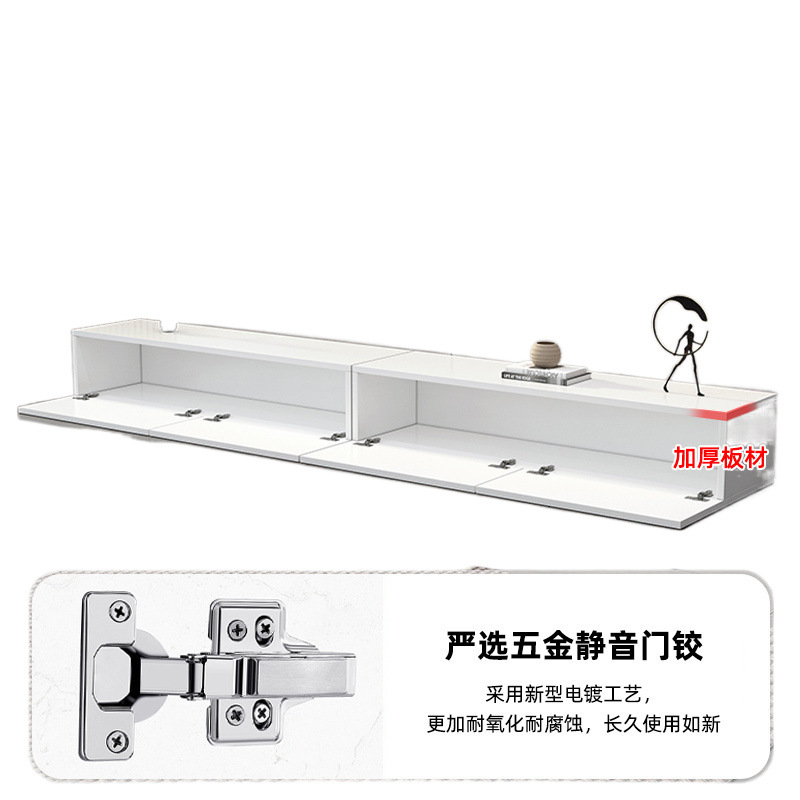 Gabinete de televisión moderno simple sala de estar combinación de piso para el hogar pequeño y pequeño tipo de casa fácil de almacenar armario de piso mesa de té lujosa ligera