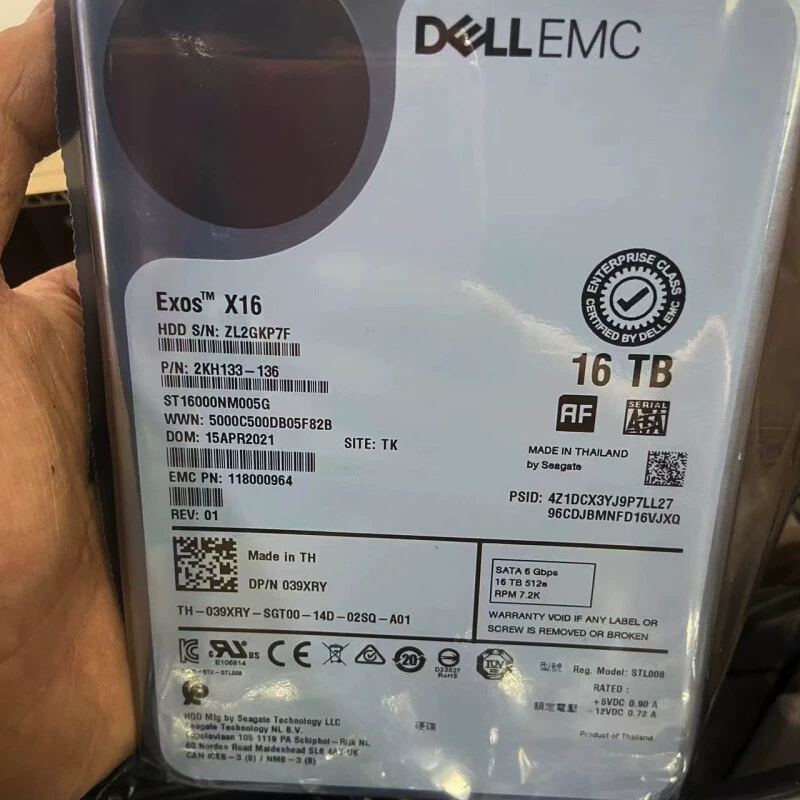 16T SATA жесткий диск 16TB 7.2K DEL EMC ST16000NM005G