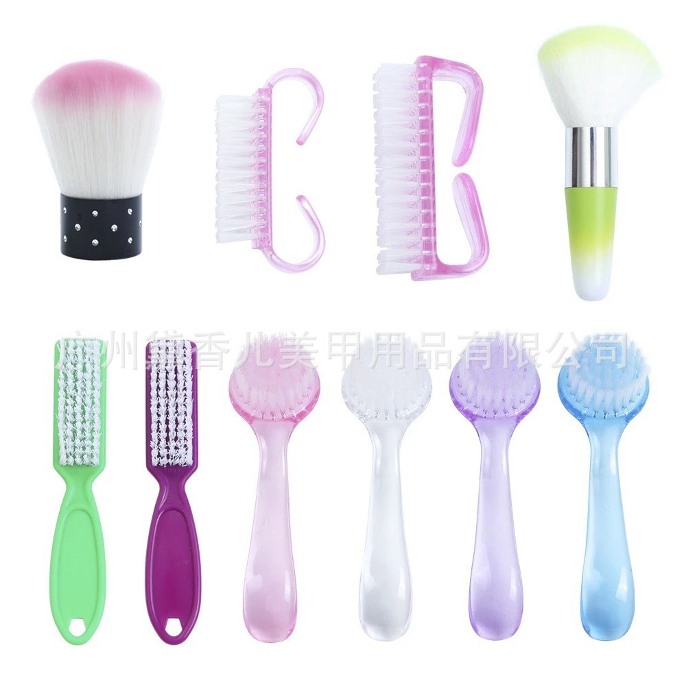 Brocha para Polvo de Manicura y Maquillaje de Nylon Suave para Limpieza de Uñas y Colorete