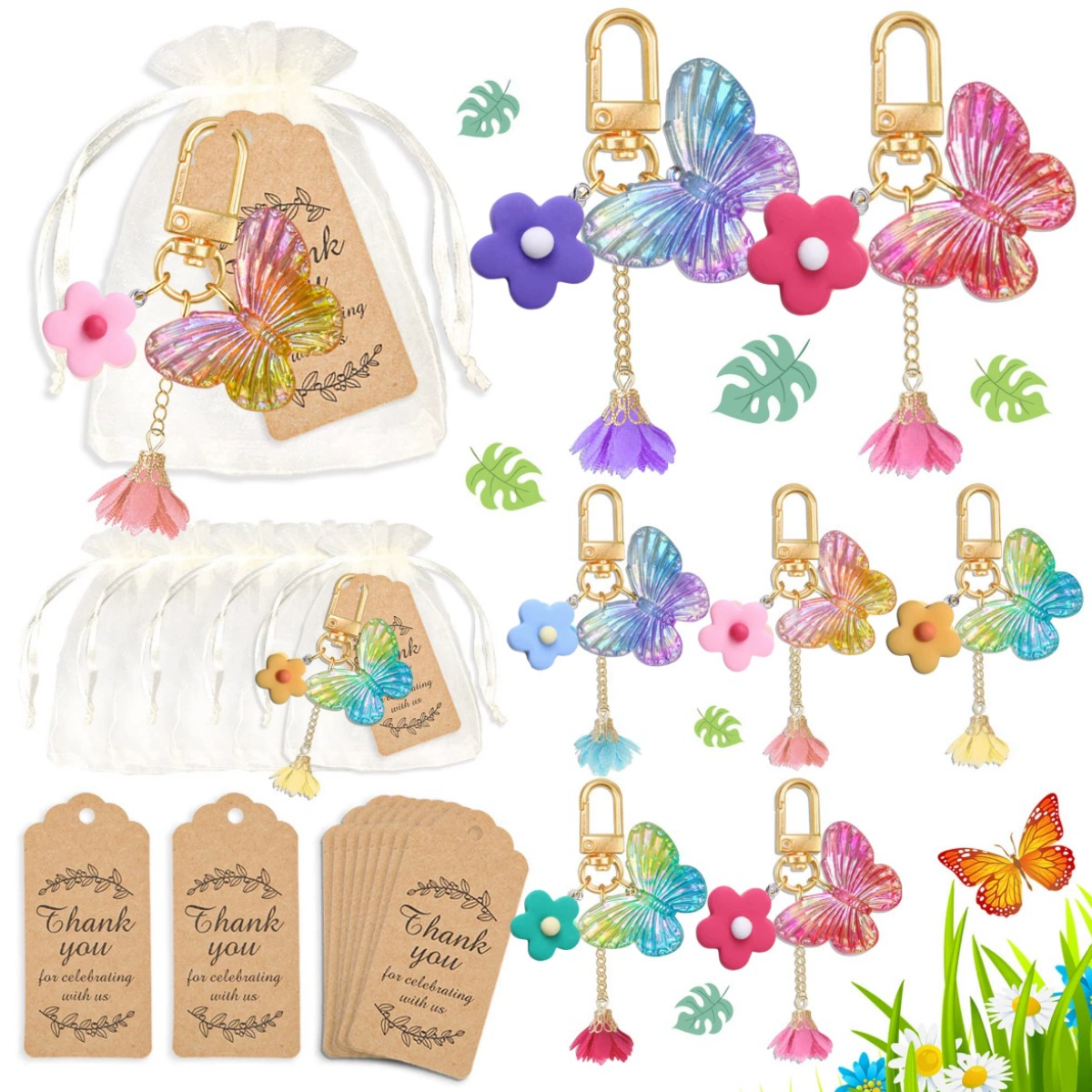 Temu трансграничный shein Горячие взрывы ins тот же цветной подсолнух акриловые банты брелки