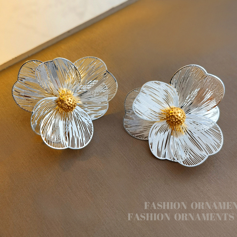 Copper small design summer earrings