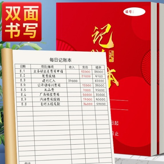 Daily Accounting Book, Financial Detailed Account, Family Financial Management Income and Expenditure Notebook, Daily Expenses, Bank Flow Desk Account Book