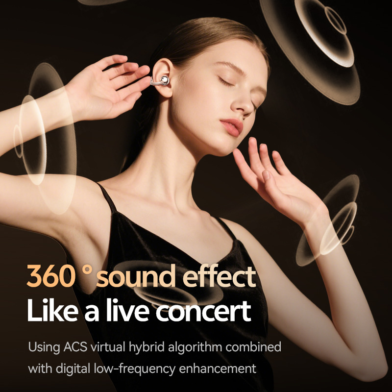 Neue kabellose M110 Ohrclip-Knochenleitungs-Sportkopfhörer mit Bluetooth (offenes Design)_voghion.com