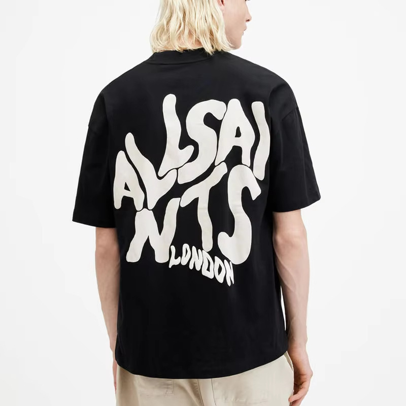 Cross-Border European Size Pure Cotton All Saints t Shirts Creative Letter Front Back P Cross-Border European Size Pure Cotton All Saints t Shirts Creative Letter Front Back P