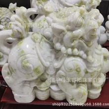 厂家批发天然玉石蓝田玉貔貅摆件办公室居室工厂摆件招财进宝纯天