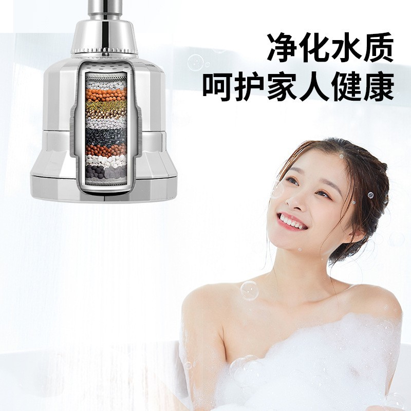 Filtro de material ABS rociador superior sobrealimentado cabezal de ducha purificador de ducha cabezal de ducha VC eliminación de cloro agua suave belleza de la piel