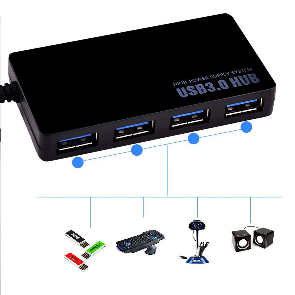 Заводская прямые продажи четырехвый набор USB расширительная док-станция портативная USB ускоренная передача хаб USB 3.0 линия разъединитель